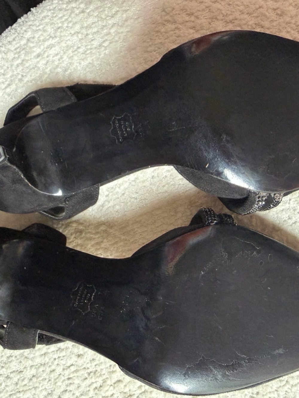 ANNA New York Black Pointed-Toe Crisscross Strap Heels - Picture 5 of 5